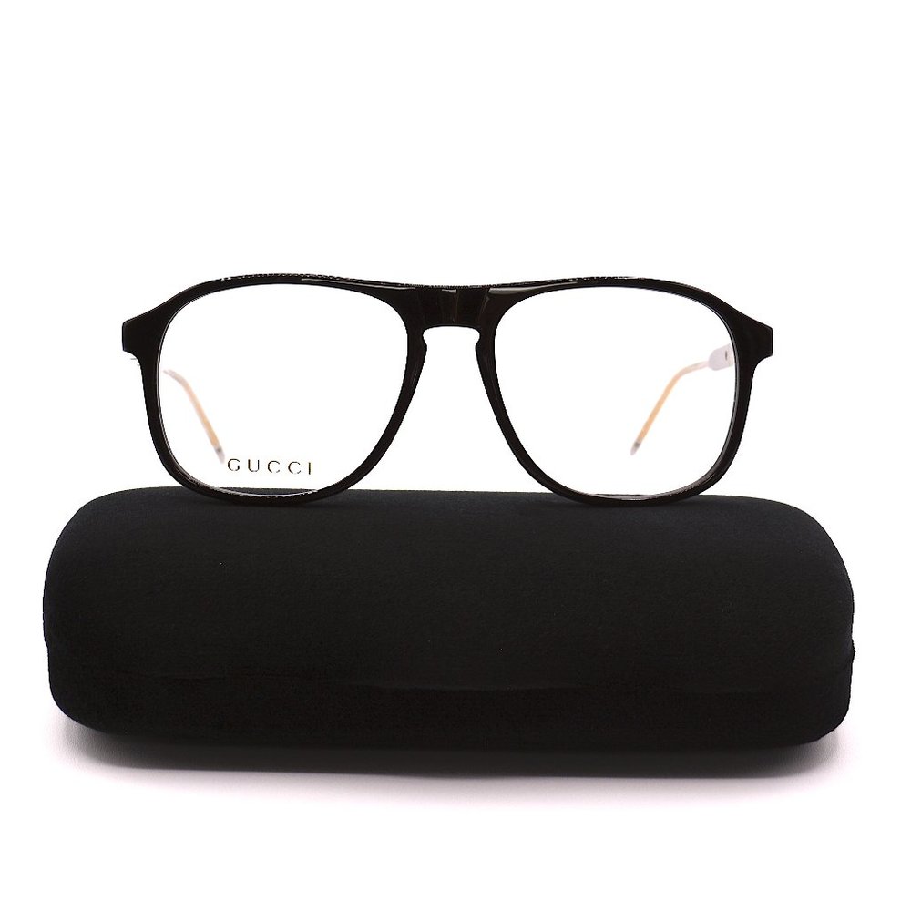 NEW GUCCI GG0844O 001 BLACK AUTHENTIC EYEGLASSES FRAME - Picture 5 of 12